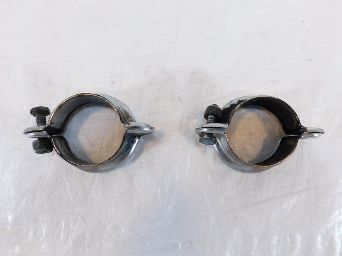 Harley Davidson FLT Tour Glide Ultra Classic Left & Right Mufffler Mount Clamps - C3 Cycle