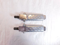 Harley Davidson Touring FXR Dyna Sportster Softail Silver Peg Footpegs Footrests