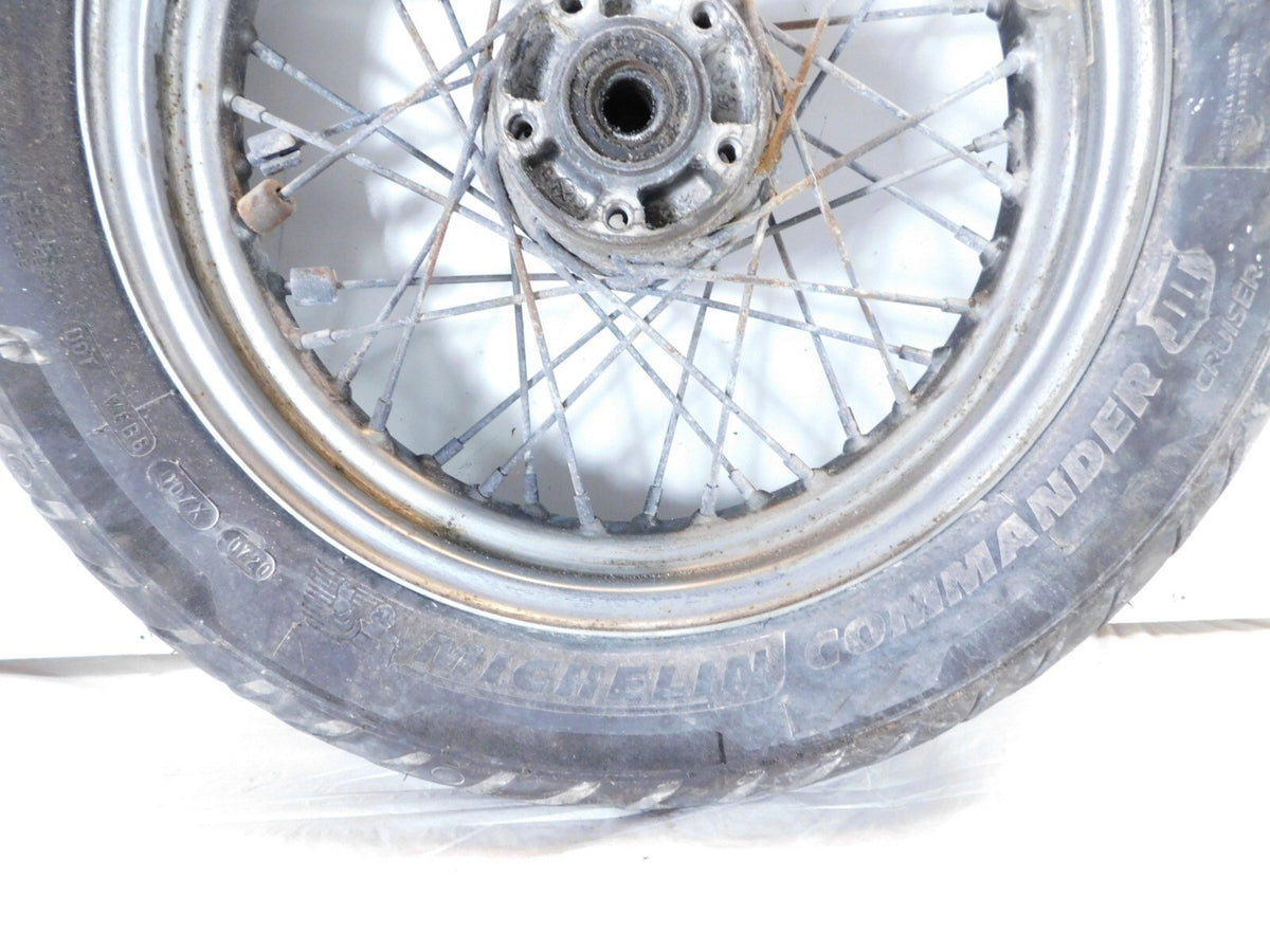 Harley Dyna Softail Sportster 883 1200 Chrome Laced Rear Wheel Rim & Tire -Rust - C3 Cycle