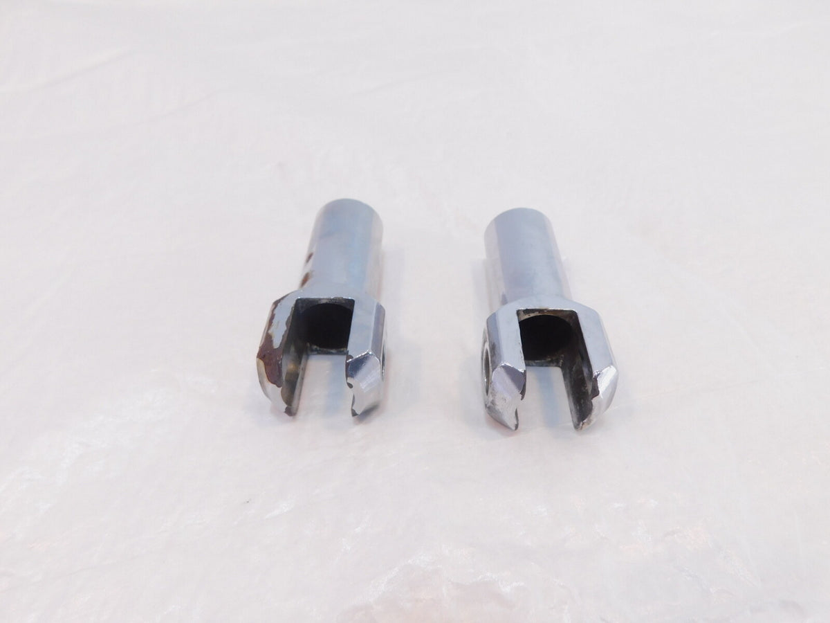 Pair Chrome Harley Davidson Softail Passenger Footpeg Peg Bracket Mount Supports - C3 Cycle