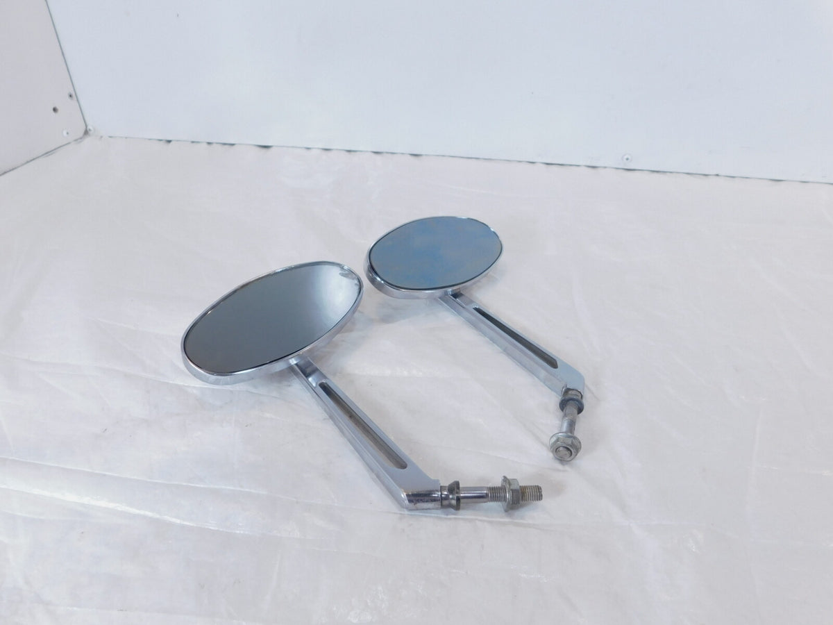 Harley Dyna Sportster Softail FXR Sportster Front Chrome Rear View Mirror - Set - C3 Cycle