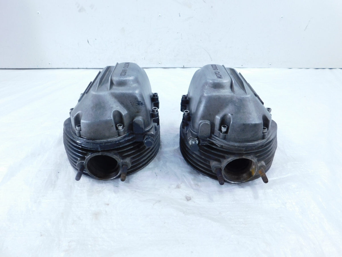1976 76 Moto Guzzi Convert I V1000 Left/Right Cylinder Heads w/ Valves & Covers - C3 Cycle
