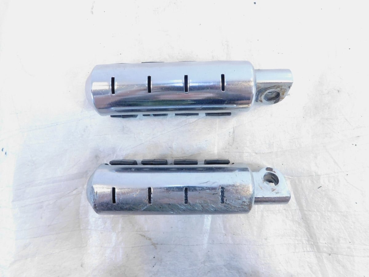 Harley Touring Dyna Sportster & Softail ISO Chrome & Rubber Footpeg Footrests - C3 Cycle
