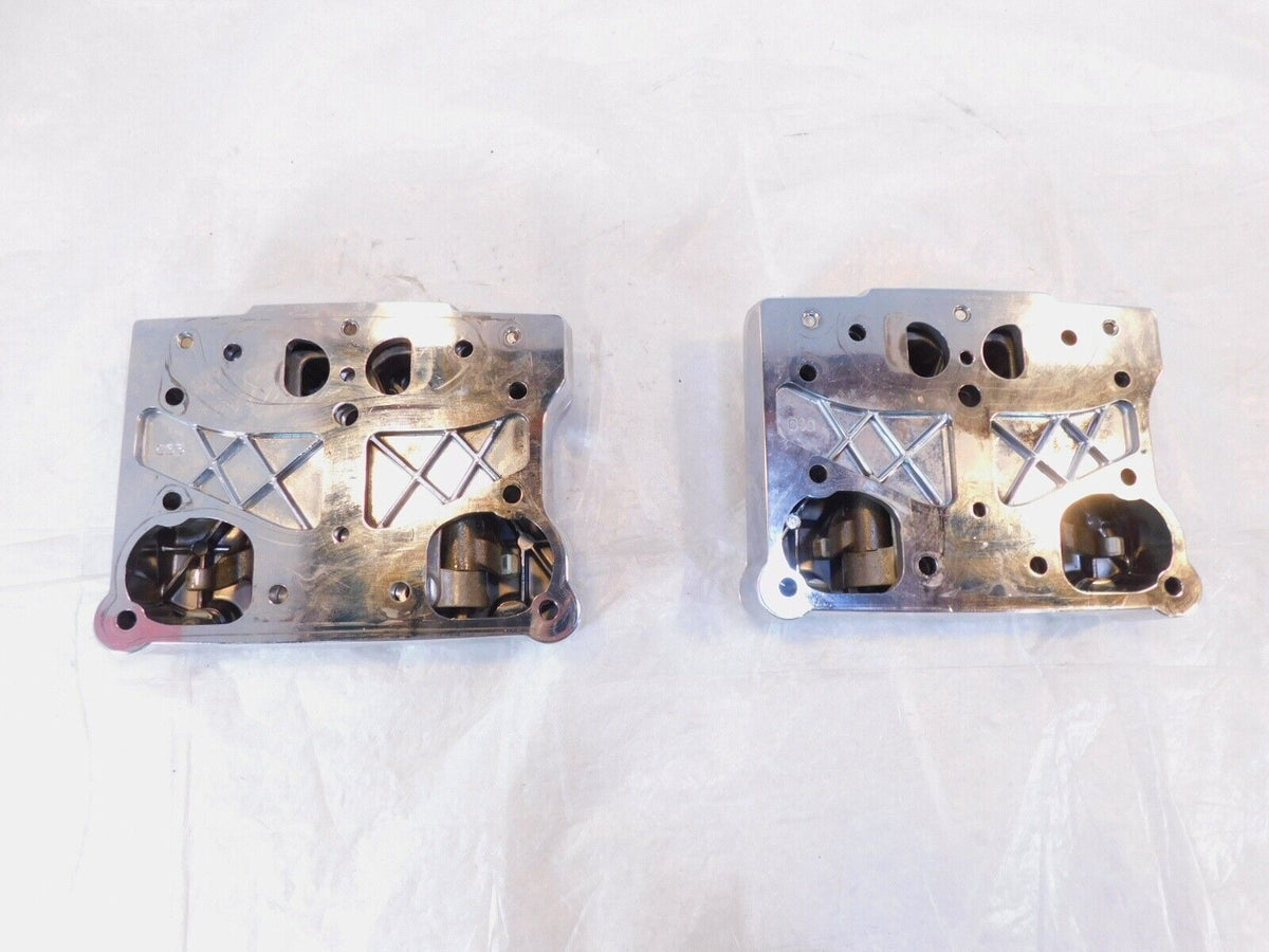 Harley Road King Dyna & Softail Chrome Cylinder Head Top Rocker Boxes & Arms - C3 Cycle