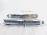 2009 Harley Davidson Dyna FXDB Street Bob Pair Chrome Exhaust Pipe Mufflers - C3 Cycle
