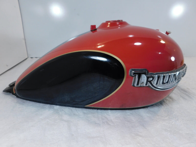 Triumph America & Speedmaster Red / Black Gas Petrol Fuel Tank Reservoir  -Dents