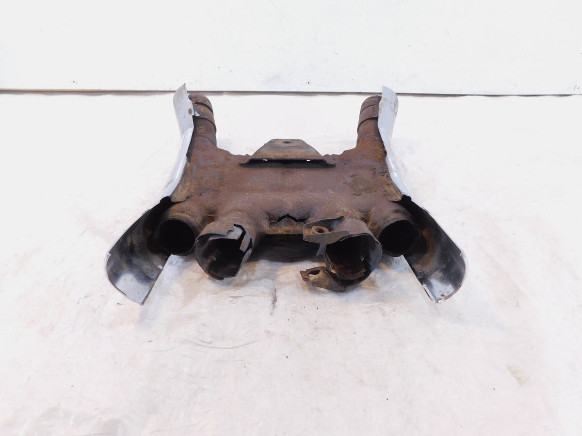 82-83 Yamaha XJ750 Maxim 750 Exhaust Muffler System Mid Pipe Chamber Manifold - C3 Cycle
