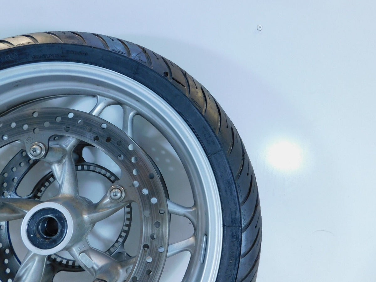 2006-2013 BMW F800ST Silver Cast Front Wheel Rim Tire & Brake Rotors 36317682013 - C3 Cycle