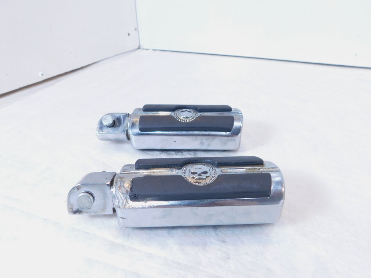 Harley Touring FXR Dyna Sportster & Softail Willie G. Skull Footrest Footpegs - C3 Cycle
