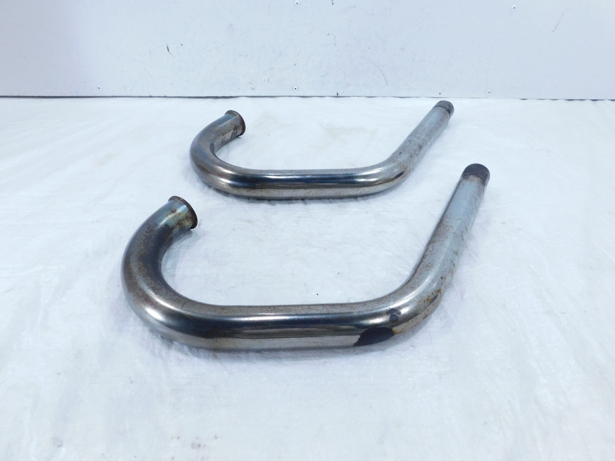 1976 76 Moto Guzzi Convert I V1000 Left/Right Front Exhaust Header Muffler Pipes - C3 Cycle