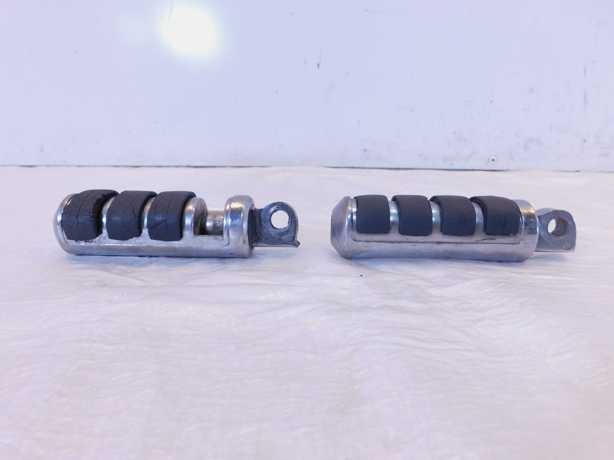 Harley Touring FXR Dyna Sportster & Softail Chrome & Rubber Footpegs Footrests - C3 Cycle