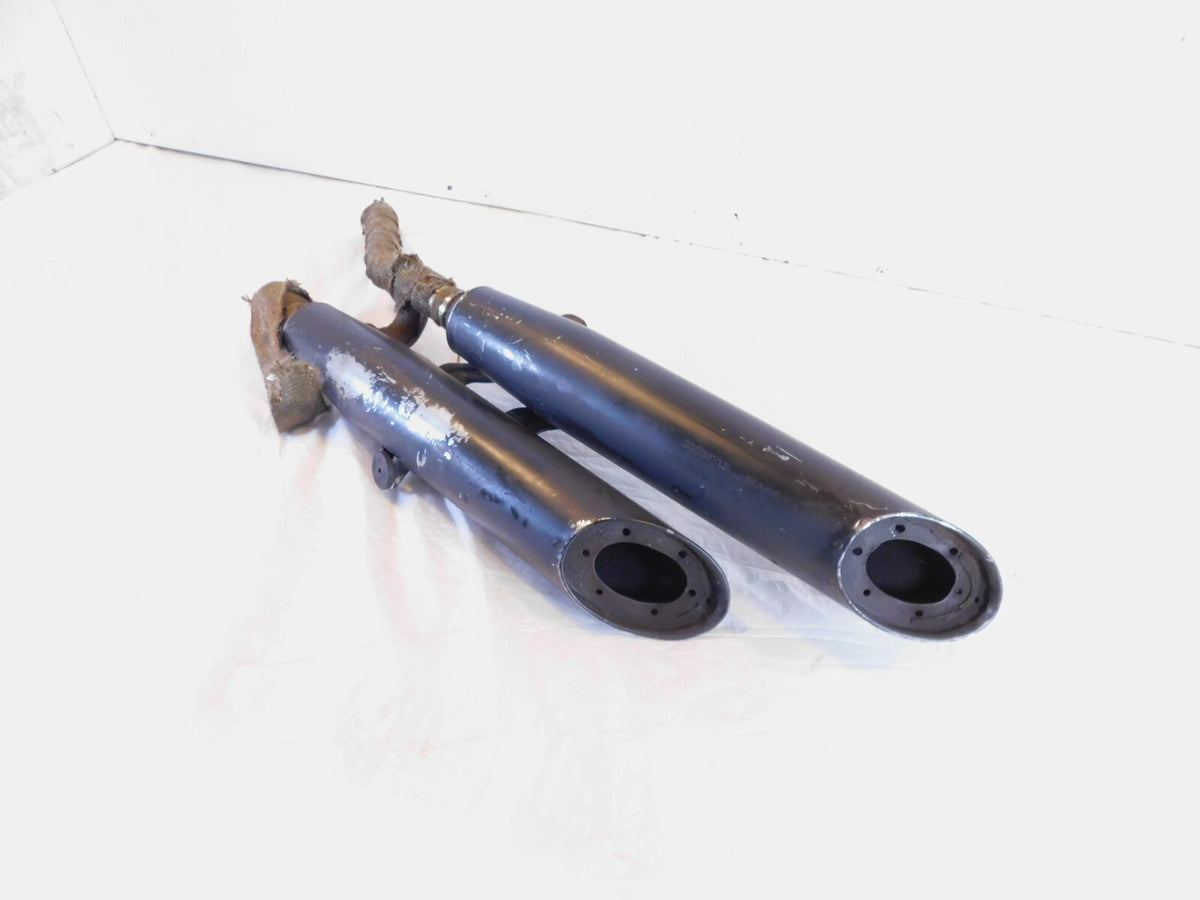 1994-2003 Honda VF750 VF750C Magna 750 Black Left Exhaust Header Pipe Mufflers - C3 Cycle