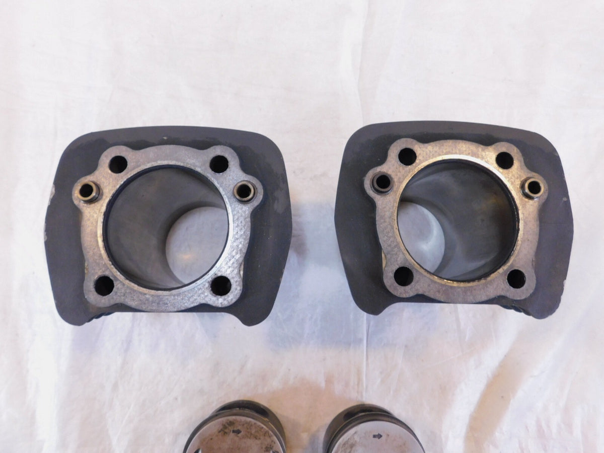 Pair Harley Davidson Sportster 1200 Black Engine Cylinder Barrel Jugs & Pistons - C3 Cycle