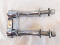 Harley Dyna Wide & Super Glide Custom Chrome Handlebar Mount Clamp Brackets - C3 Cycle