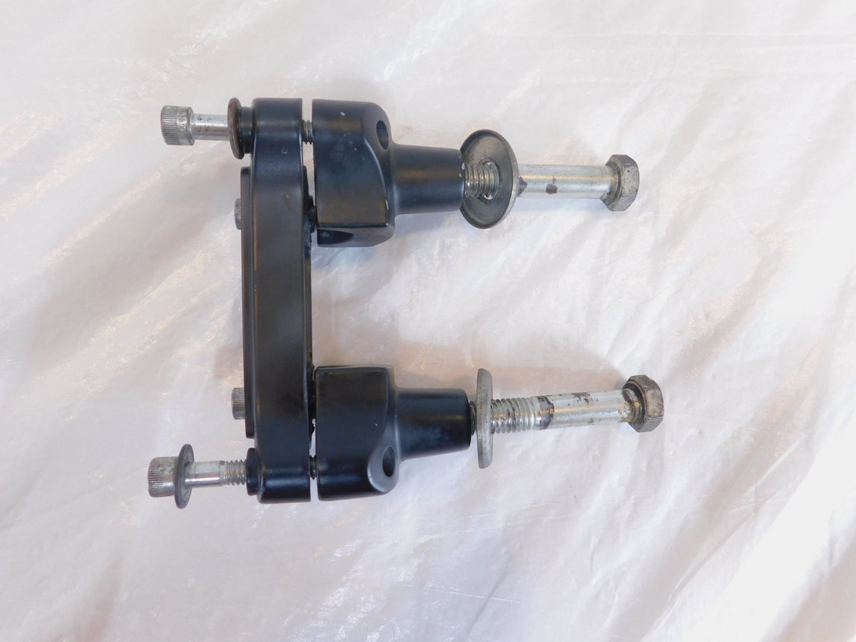Harley Davidson Sportster 883 & 1200 & Dyna Black Handlebar Bar Riser Clamps - C3 Cycle