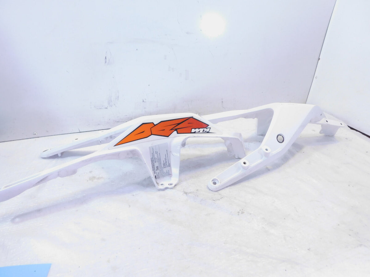 2015-2018 KTM 690 Duke White Left/Right Rear Seat Tail Section Subframe Brackets - C3 Cycle