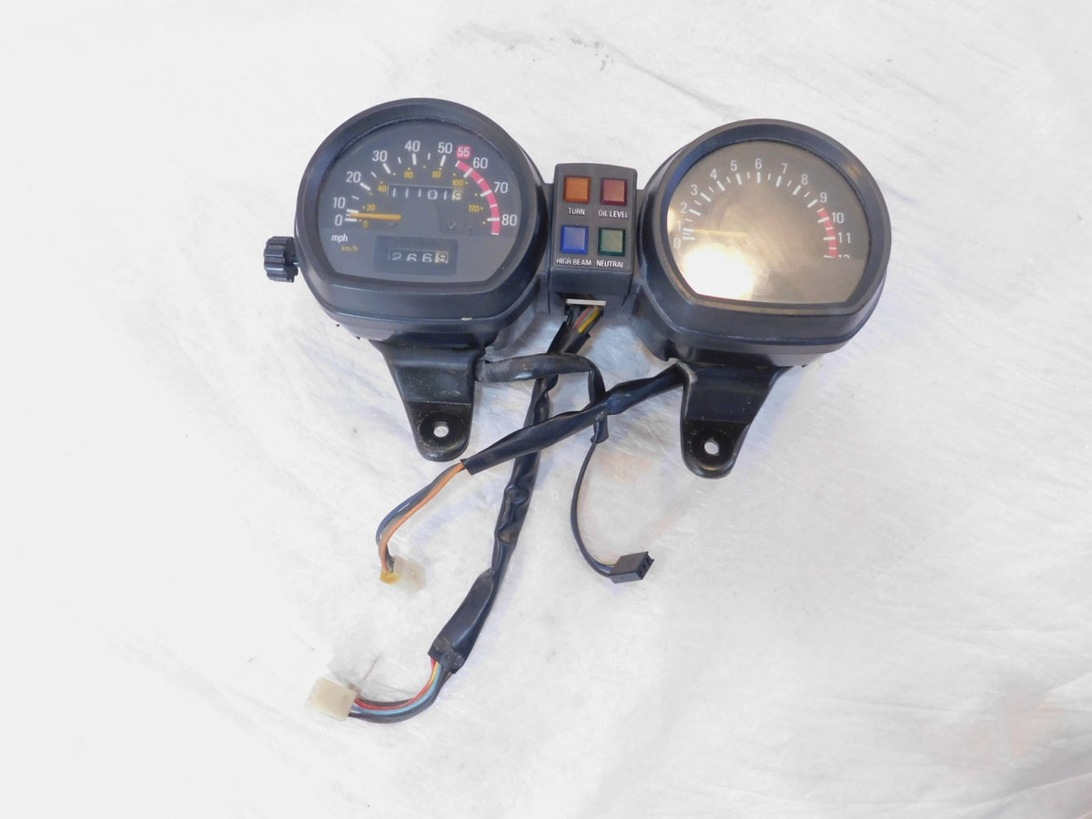 83 Yamaha XJ750J Maxim 750 Front Speedometer Tachometer Instrument Gauge Cluster - C3 Cycle