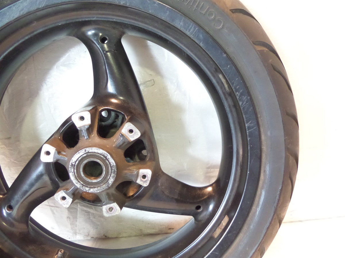 2002 & 2003 Ducati Monster 620 750 & 800 Black Rear Wheel Rim & Tire - Straight - C3 Cycle