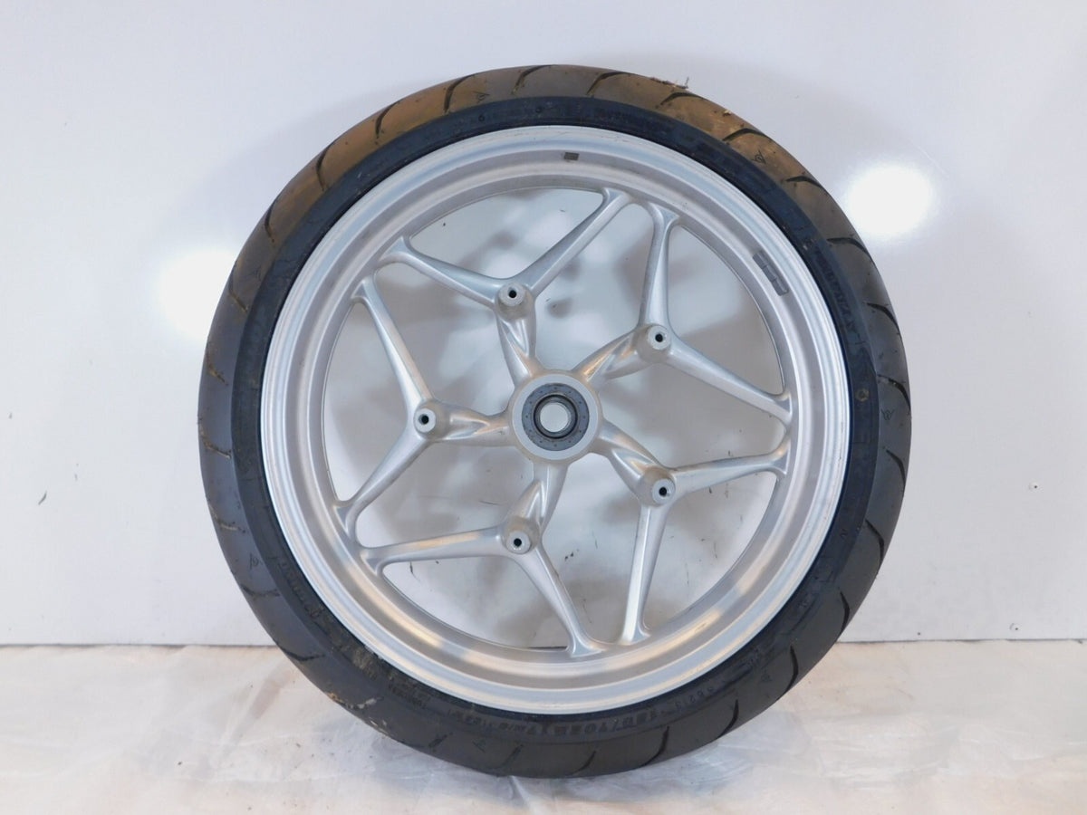 2006-2013 BMW F800ST F800 ST Silver Cast Front Wheel Rim & Tire - 36317682013 - C3 Cycle