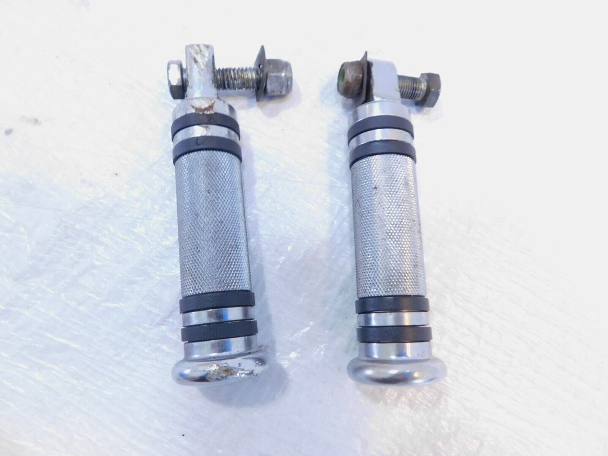 Harley Touring FXR Dyna Sportster & Softail Chrome & Band Footpegs Footrests - C3 Cycle