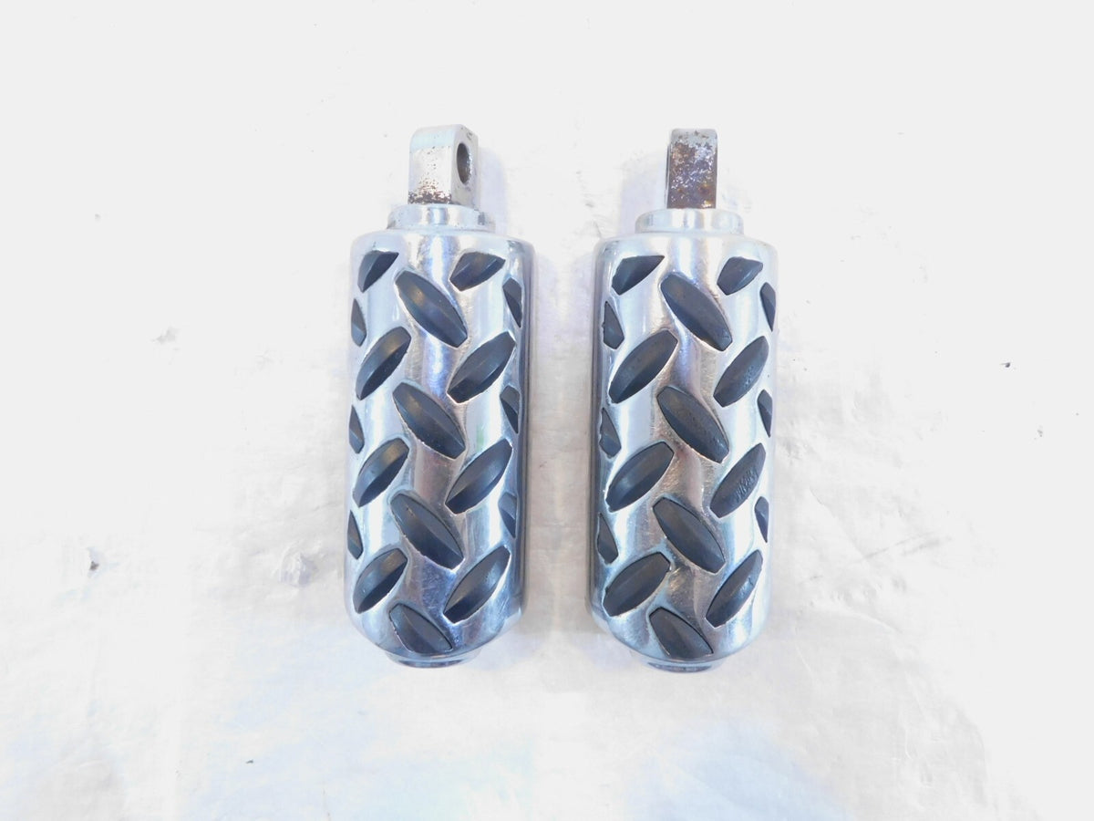Harley Touring FXR Dyna Sportster & Softail Black & Chrome Footpegs Footrests