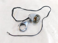 Harley Davidson Chrome Softail Dyna VRod Front Turn Signal Indicator w/ Bracket - C3 Cycle