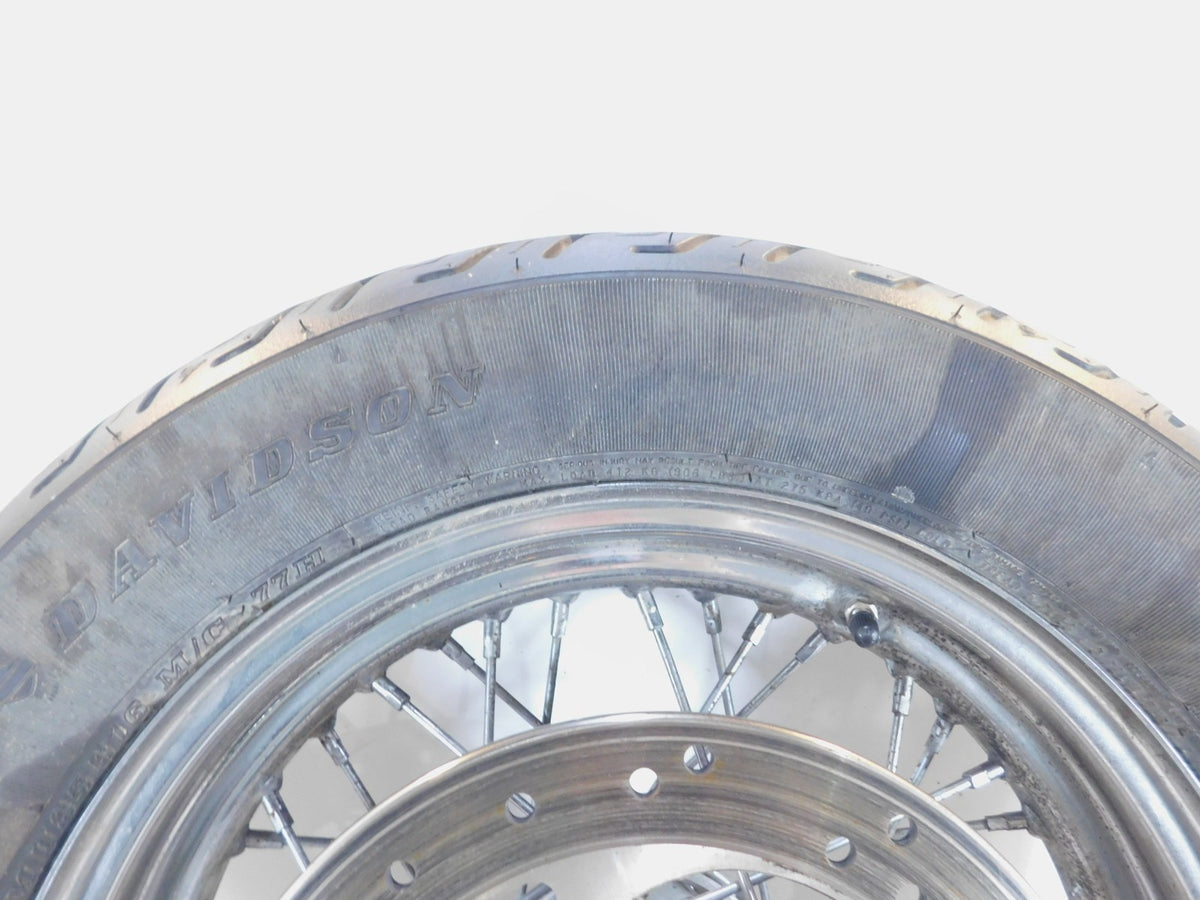 Harley Davidson Softail Heritage & Springer Black Spoked Rear Wheel Rim & Tire - C3 Cycle