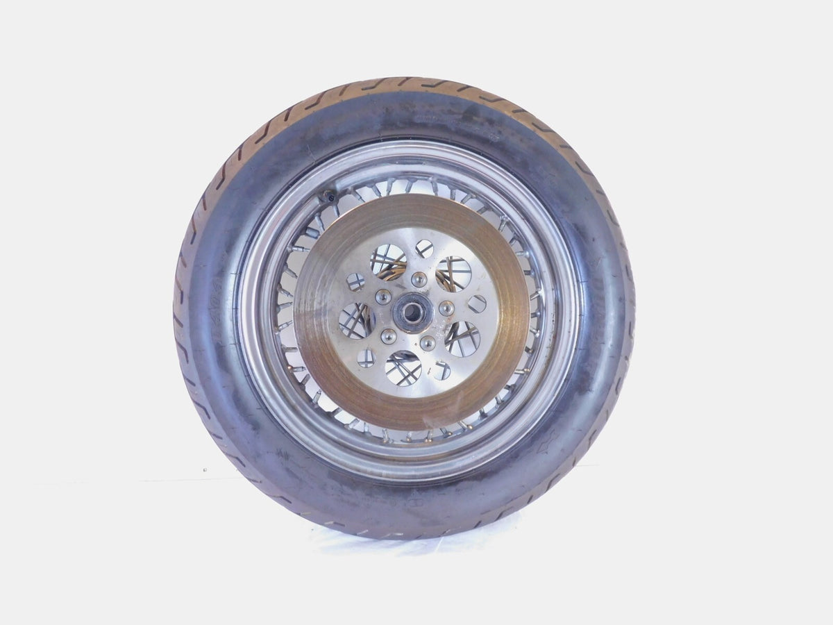 Harley Davidson Dyna Softail & Sportster 883 & 1200 Spoked Rear Wheel Rim & Tire - C3 Cycle