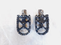Harley Touring FXR Dyna Sportster & Softail Single Black Metal Footpeg Footrests - C3 Cycle