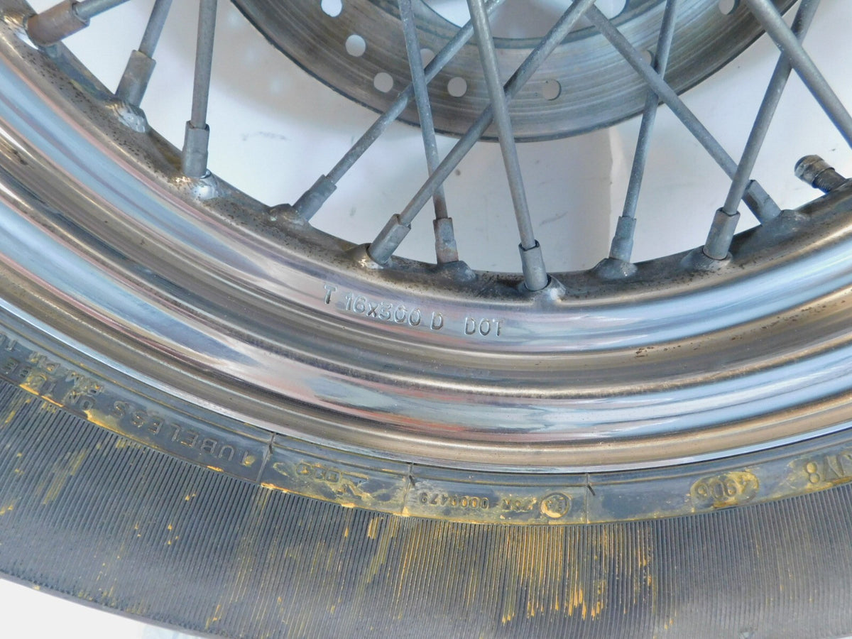 Harley Davidson Dyna Sportster & Softail Laced 16" Rear Wheel Rim & Tire Chrome - C3 Cycle