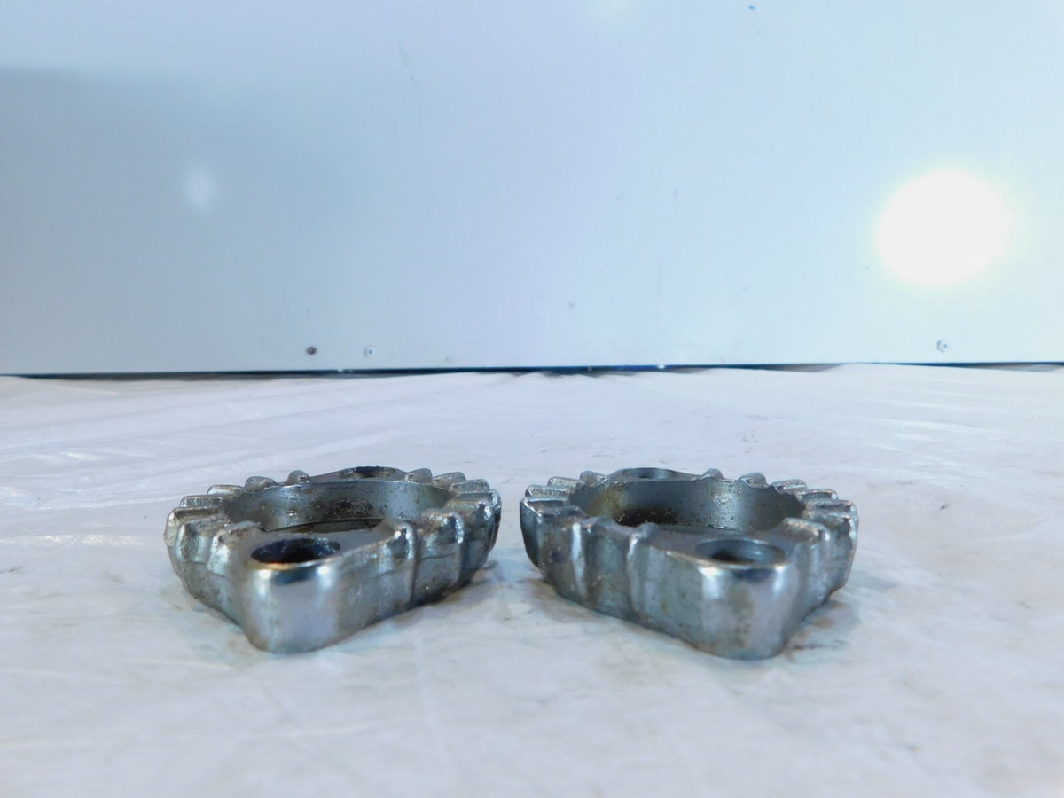 (2) Yamaha XS750 Special XS850 Exhaust Header Pipe Nut Ring Flange Mounts