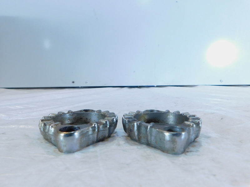 (2) Yamaha XS750 Special XS850 Exhaust Header Pipe Nut Ring Flange Mounts