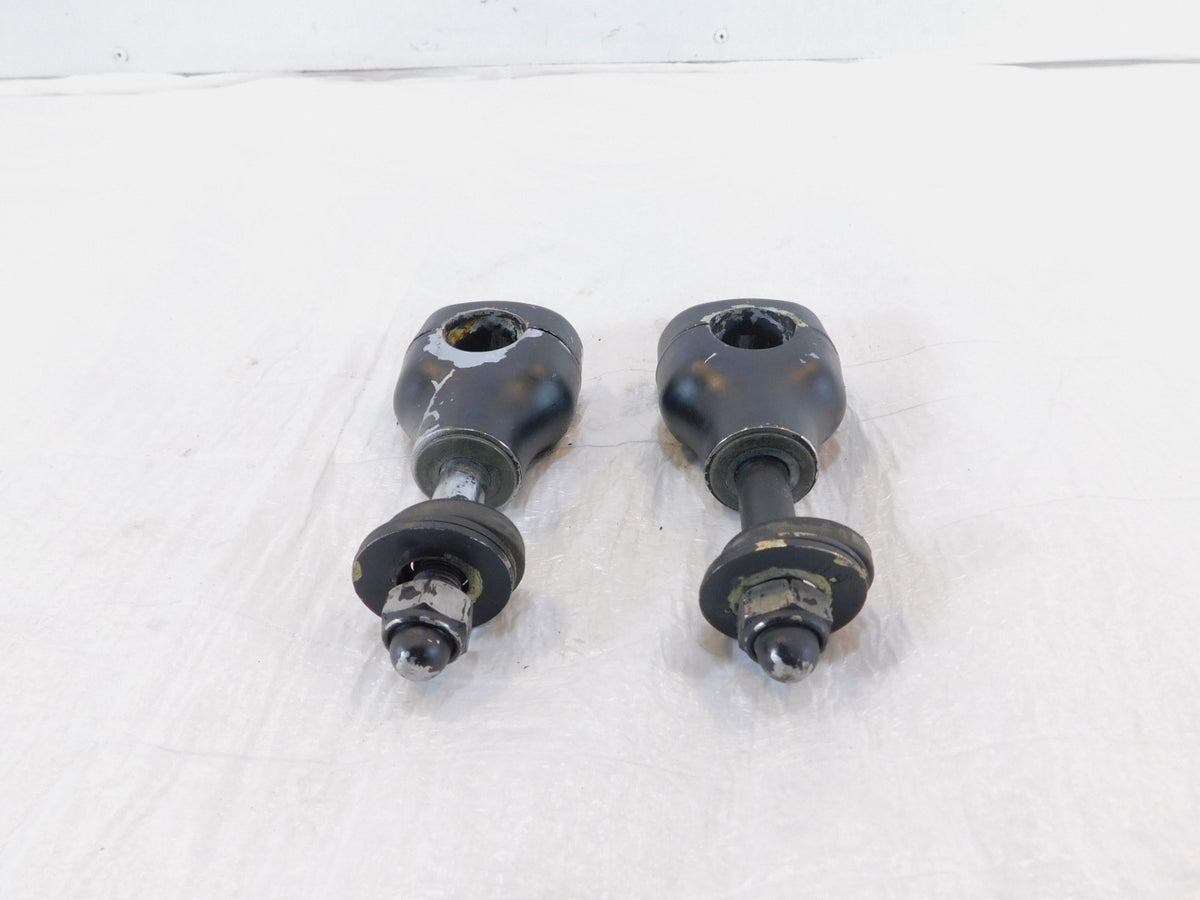 Yamaha Road Star Silverado V-Star 650 1100 Black Handlebar Riser Mount Clamps - C3 Cycle
