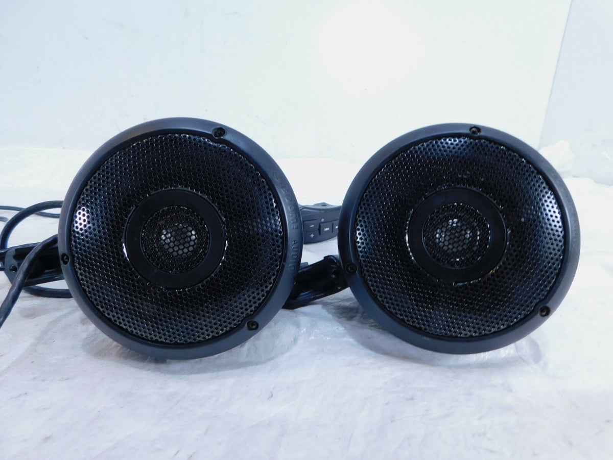 2008 08 Yamaha V-Star 650 XVS650 Custom Handlebar Clamp On Front Speakers Pair - C3 Cycle