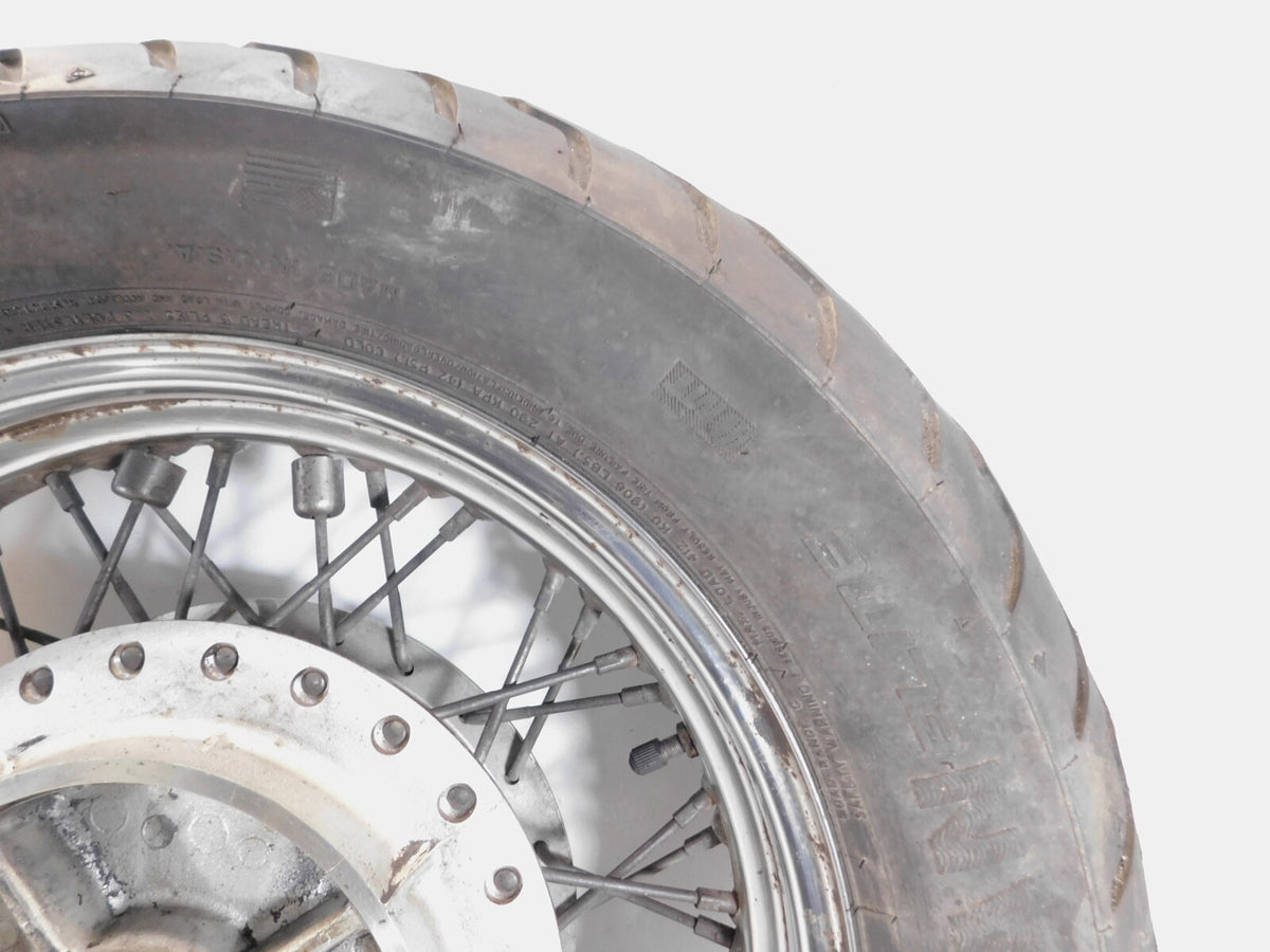 Kawasaki Vulcan 800 1500 Classic Fi Drifter Rear Spoked Wheel Rim & Tire -Bent