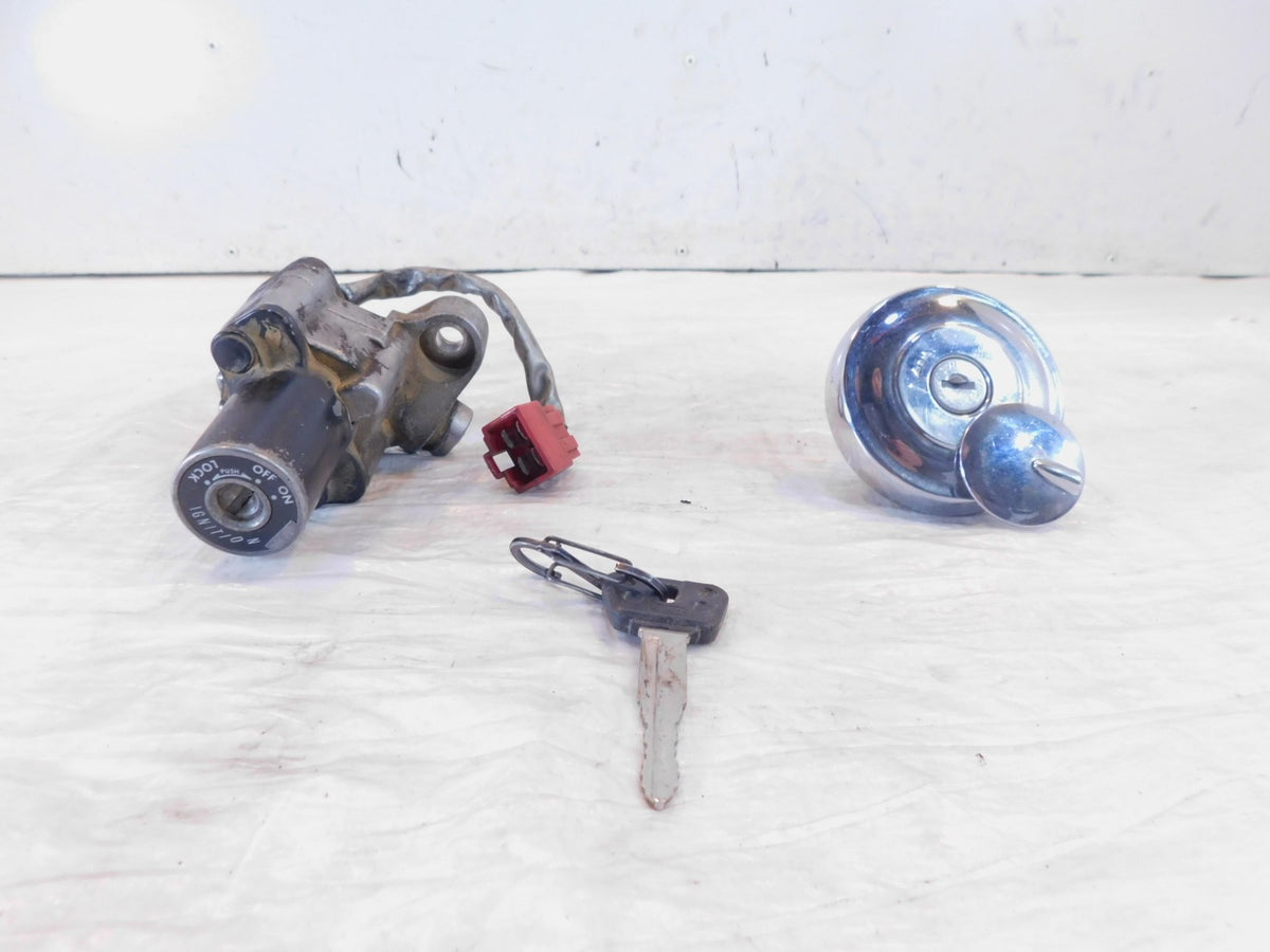 Yamaha V-Star 650 XVS650 1100 Ignition Switch Fuel Tank Storage Lock Set w/ Key - C3 Cycle