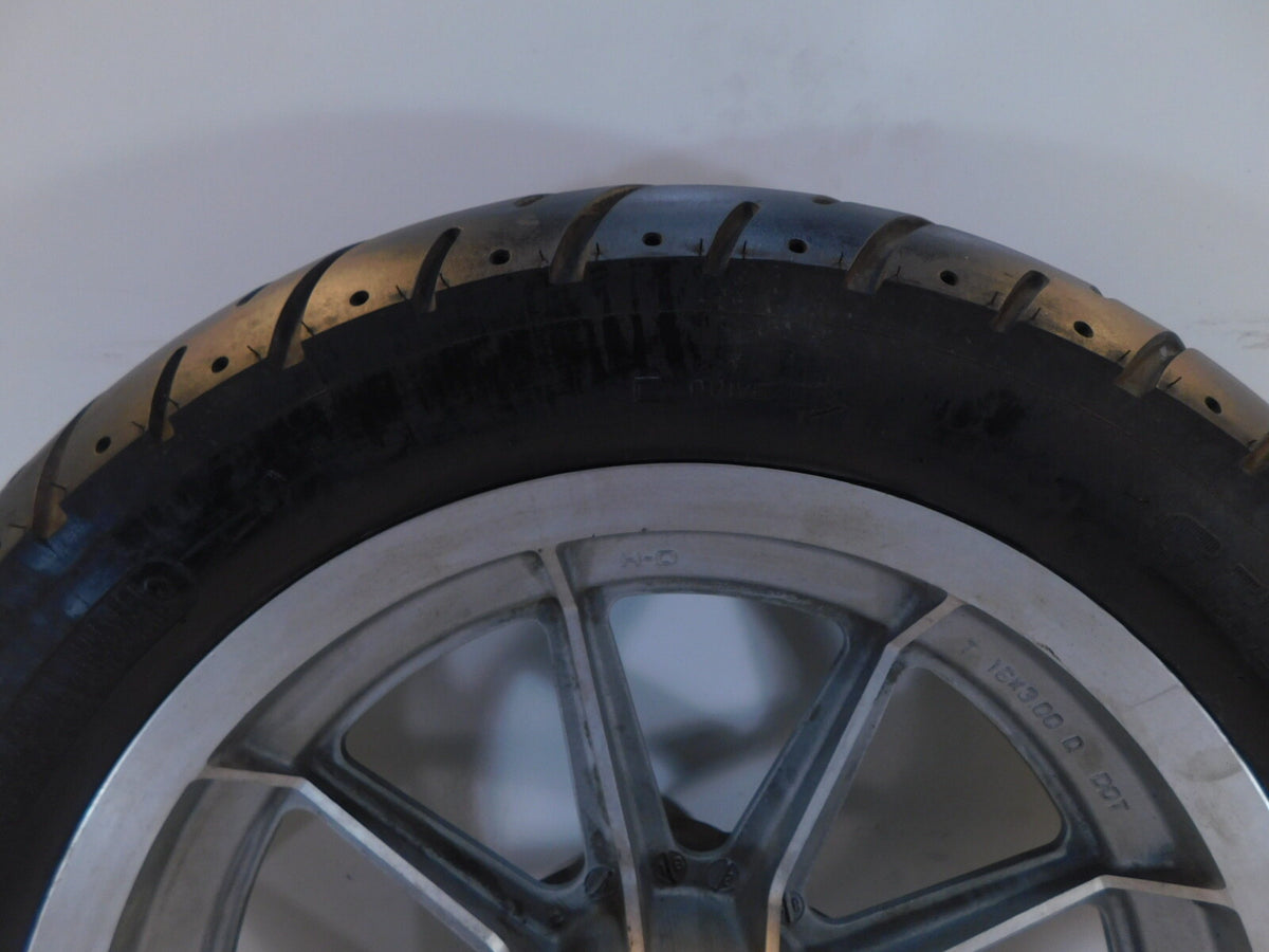Harley Davidson Dyna Softail Sportster 883 1200 Silver Cast Rear Tire Wheel Rim - C3 Cycle