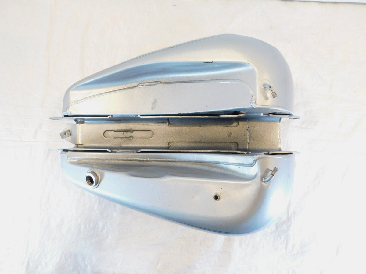 2004-2005 Harley Davidson Dyna Low Rider FXDL Silver Fuel Petrol Tank- Dents - C3 Cycle