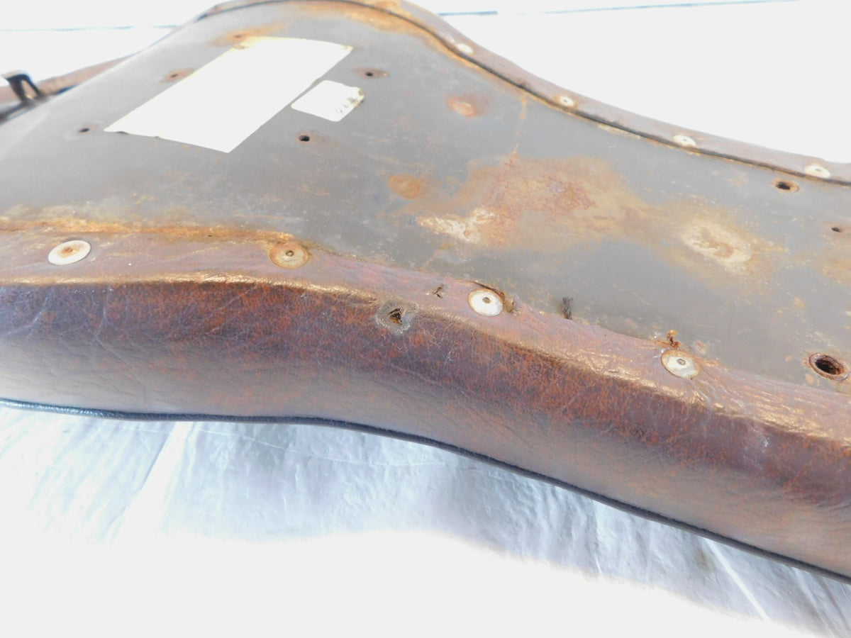 1957-1978 Harley Davidson Sportster 900 & 1000 Brown Leather Front & Rear Seat - C3 Cycle
