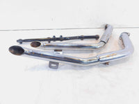 01 2001 Indian Gilroy Scout Chrome Front & Rear Exhaust Header Pipe Mufflers