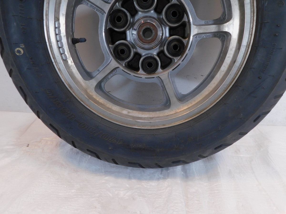 Honda VT1100 VT1100C Spirit Shadow 1100 Silver Spoked Cast Rear Wheel Rim & Tire - C3 Cycle