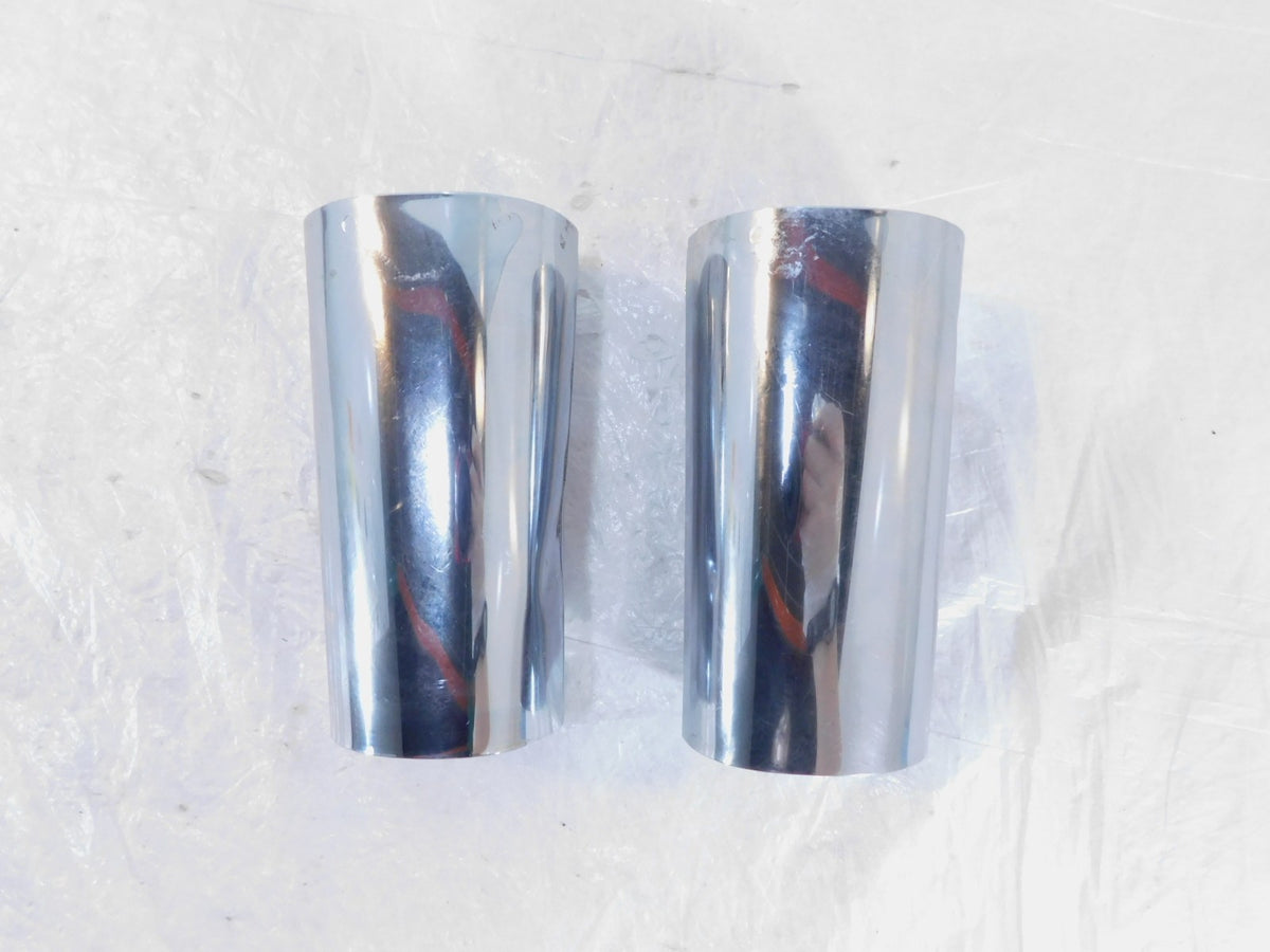 Harley Road King & Electra Glide & Softail Chrome Front Fork Slider Cover Tins - C3 Cycle