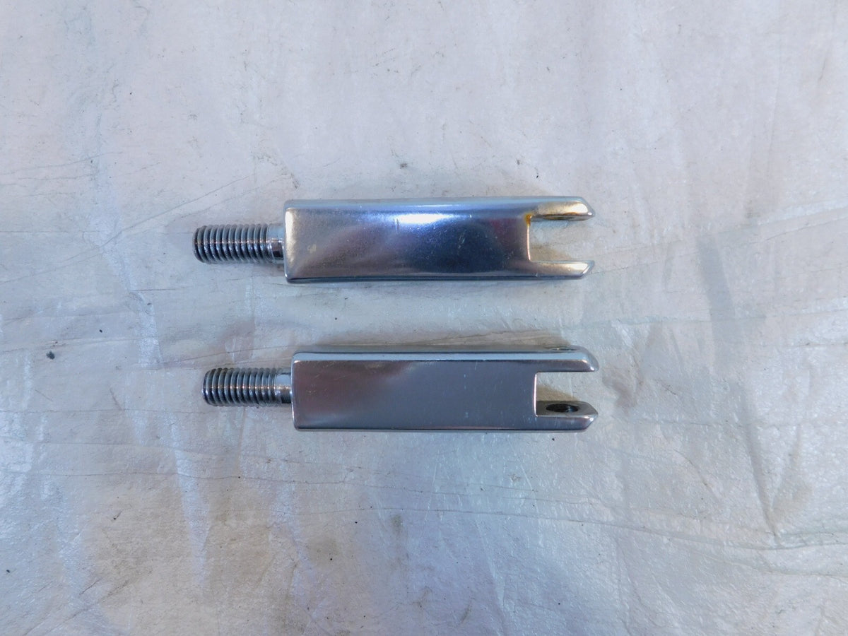 Harley EVO FXR EVO Dyna Chrome Front Highway Footpeg Peg Mount Clevis Brackets - C3 Cycle