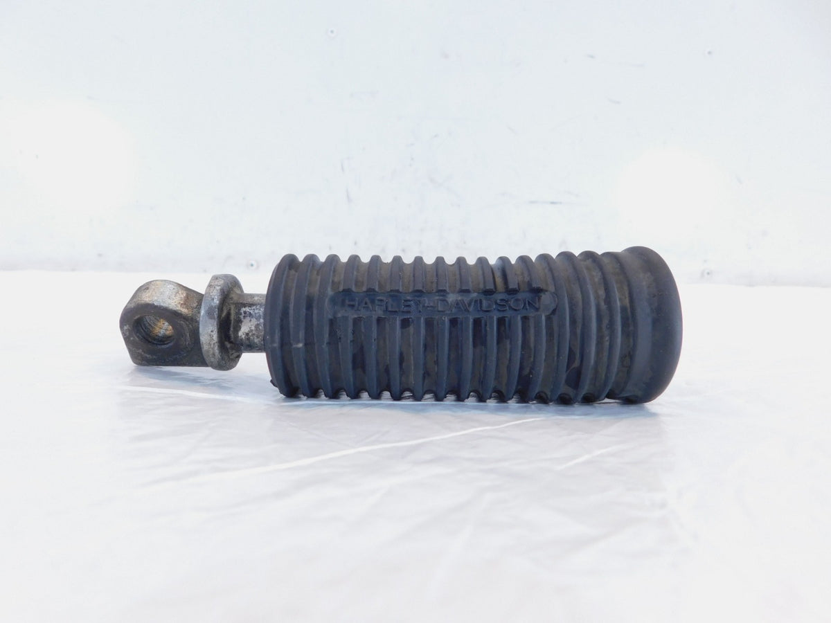 Harley Touring FXR Dyna Sportster & Softail Single Black Rubber Footpeg Footrest - C3 Cycle