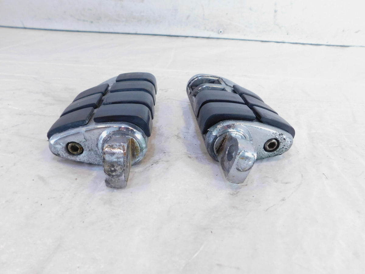 Harley Davidson FXR Dyna Sportster & Softail ISO Chrome Footpegs Footrests - C3 Cycle