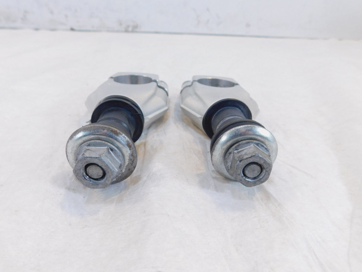2012-2018 BMW F800 F800GT Silver Front Left Right Handlebar Riser Bracket Clamps - C3 Cycle