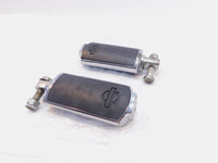 Harley Touring FXR Dyna Sportster & Softail Black & Chrome Footpegs Footrests - C3 Cycle