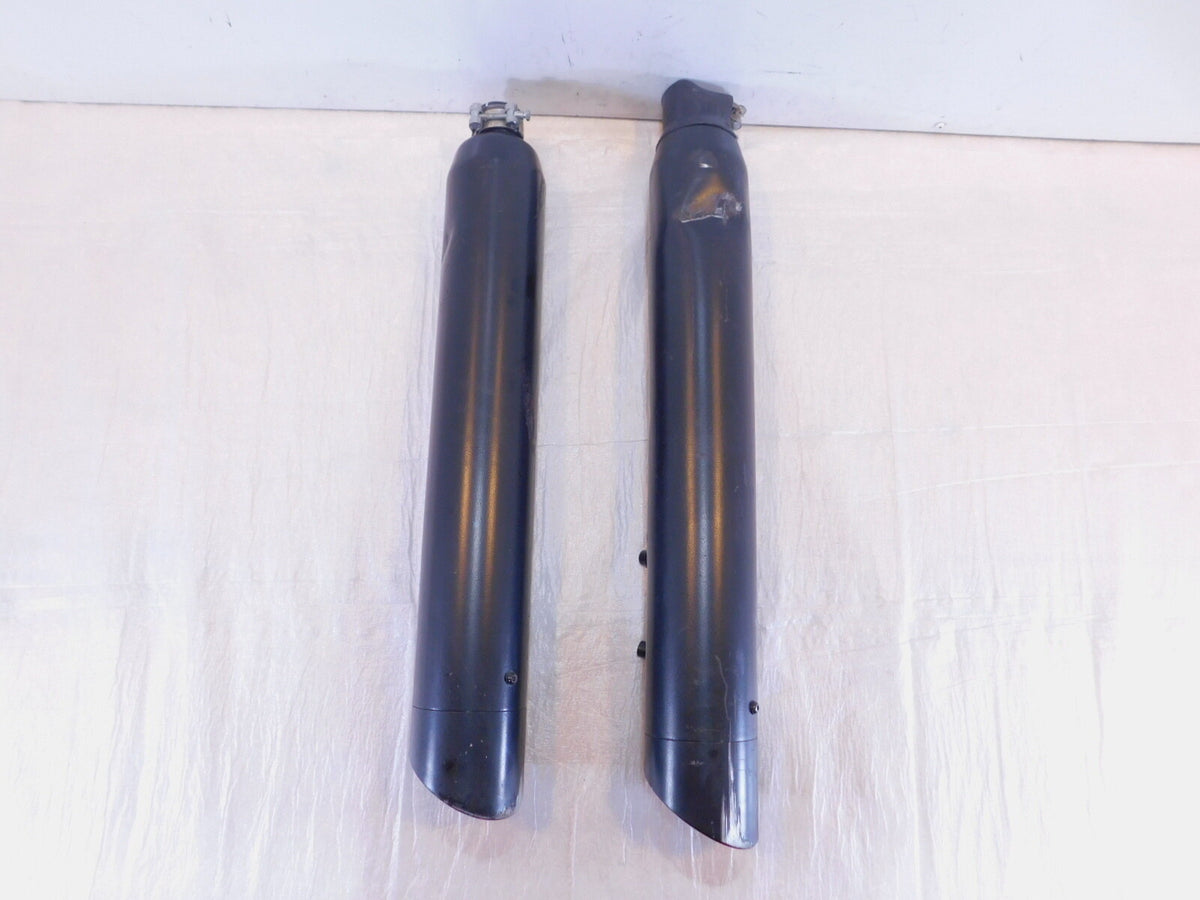 Harley Davidson Electra Road Street Glide Black Left Right Exhaust Pipe Mufflers