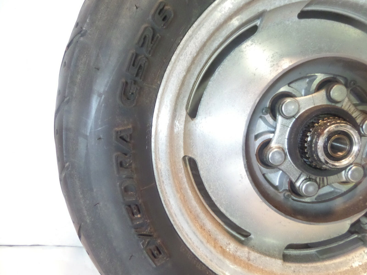 1999-2004 Yamaha V-Max 1200 VMX12 OEM Silver Cast Rear Back Wheel Rim Hub & Tire - C3 Cycle