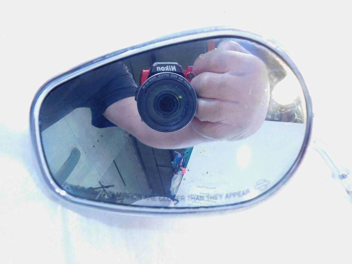 Chrome Harley Davidson FXR & Softail & Dyna & Sportster Left Rear View Mirror - C3 Cycle